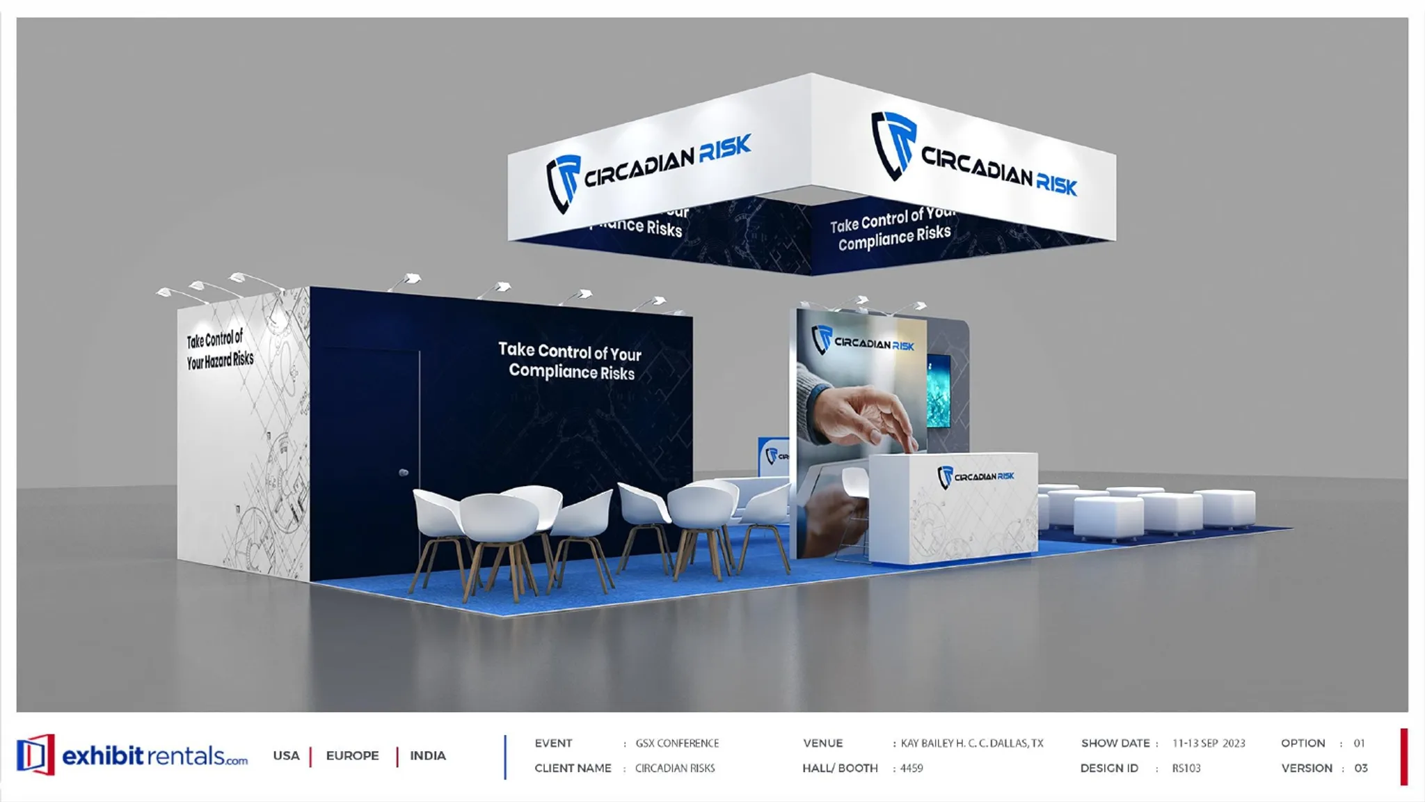 20x40 Île booth design by Exhibit-Rentals